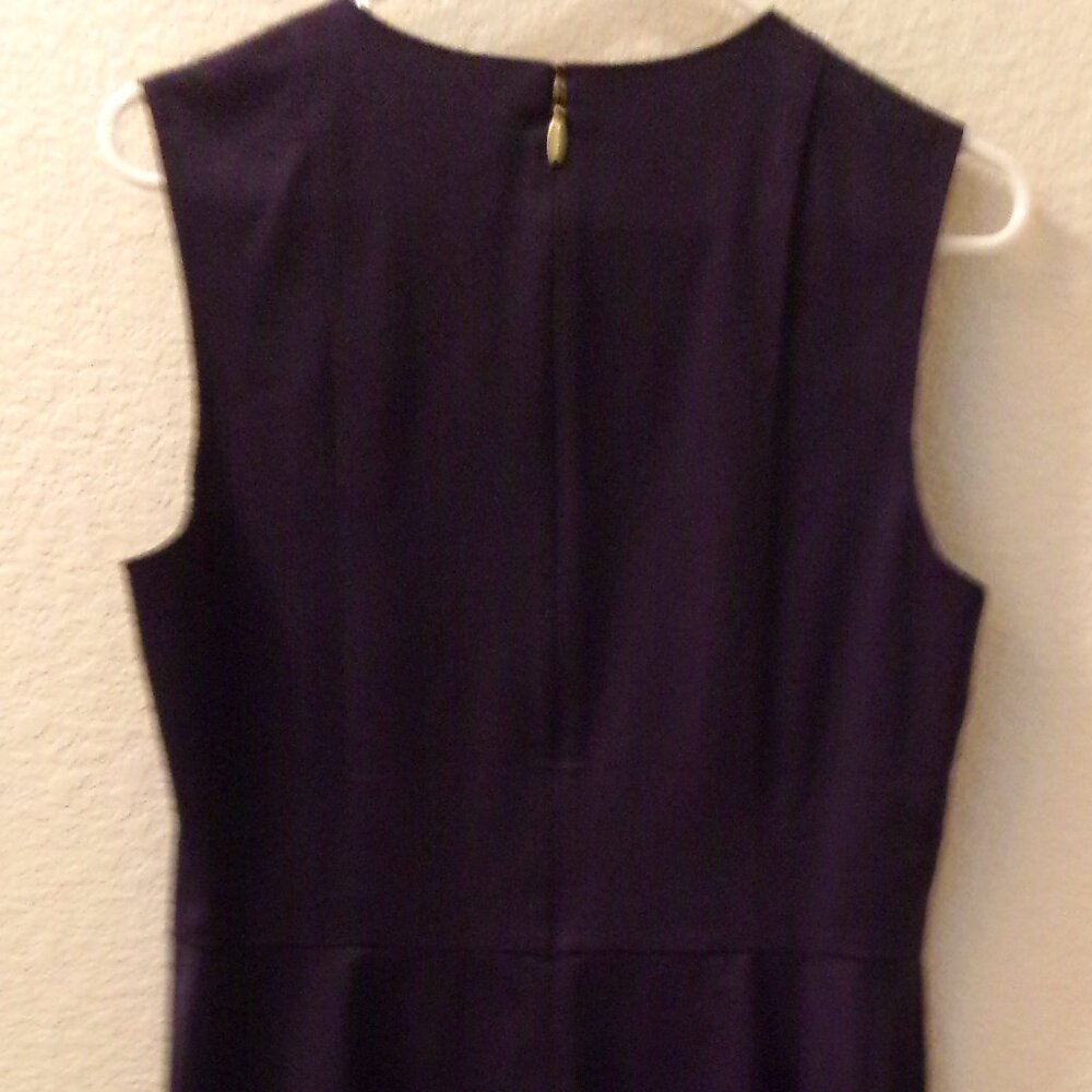 NWTS, DRAPER JAMES, SIZE 10, SOLID NAVY BLUE, CREW NECK, LOVE CIRCLE   DRESS